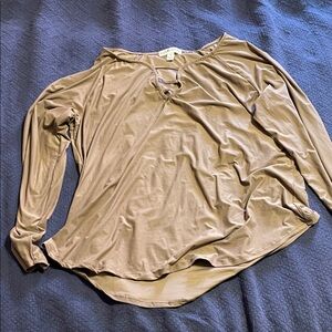 Eye Candy Tan Long Sleeve Women's Top